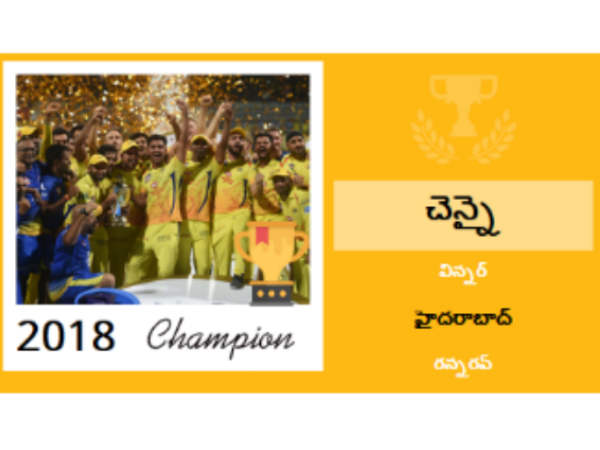 2018: చెన్నై సూపర్ కింగ్స్