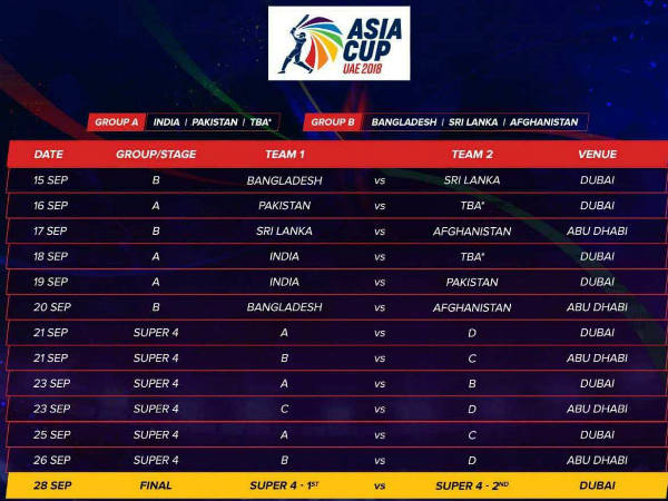 ఆసియాకప్‌ టోర్నీ షెడ్యూల్‌ను ఐసీసీ