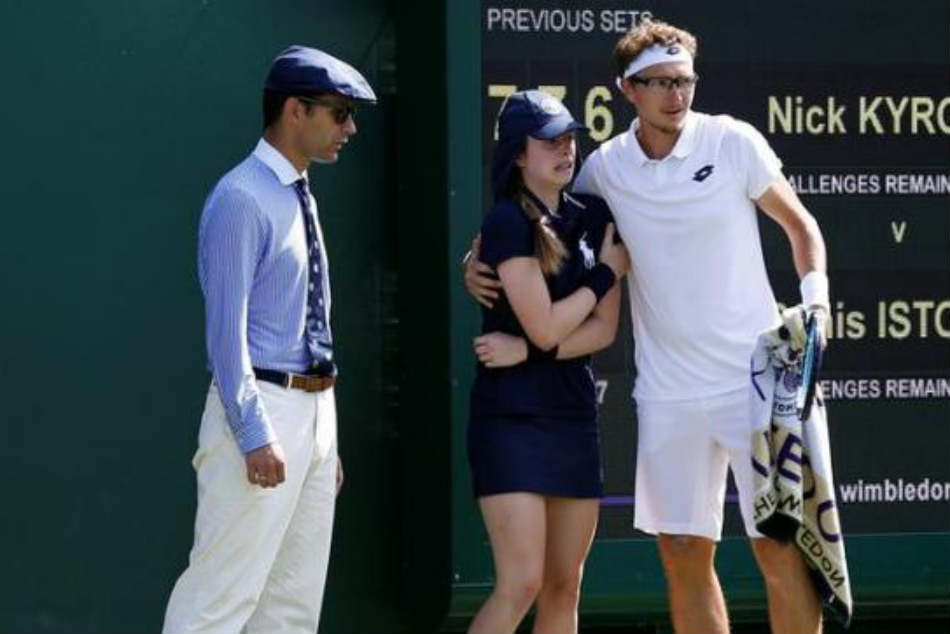 Wimbledon 2018: Ball girl hit by 217-kmph serve, consoled by players