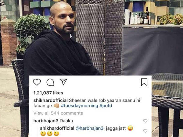 భజ్జీకి ధావన్‌ ‘జగ్గా జాట్’ అంటూ కామెంట్ 