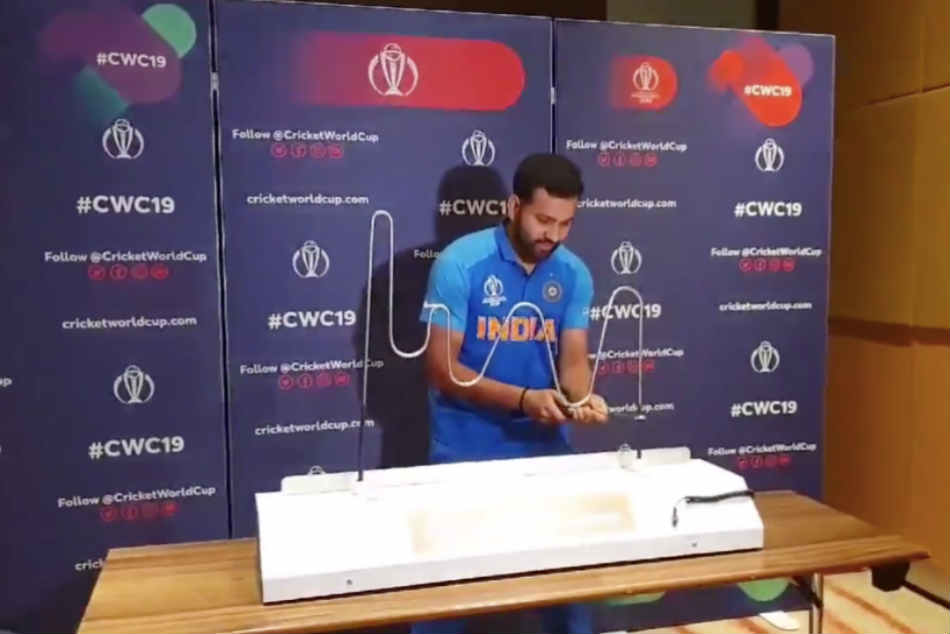 Team India vice captain Rohit Sharma Takes On Steady Hand Challenge Team India vice captain Rohit Sharma Takes On Steady Hand Challenge
