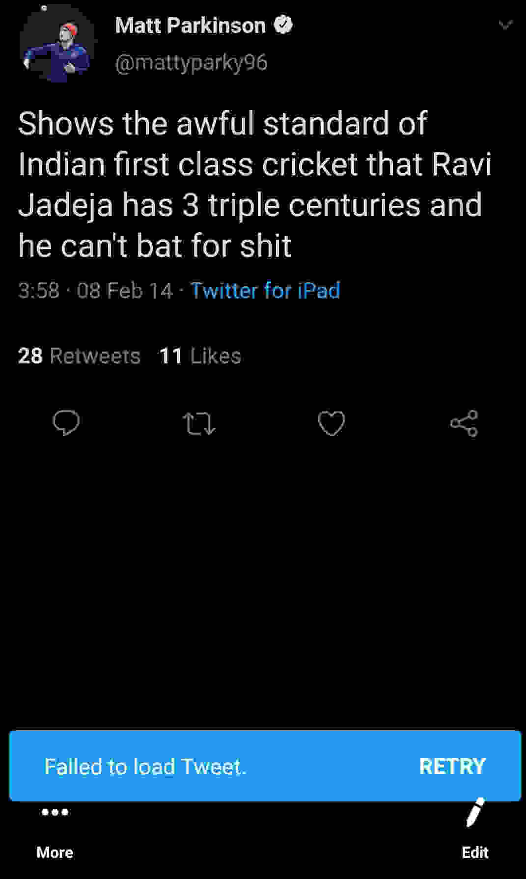 Englands latest debutant Matt Parkinson trolled brutally for insulting tweets on Virat Kohli and MS Dhoni