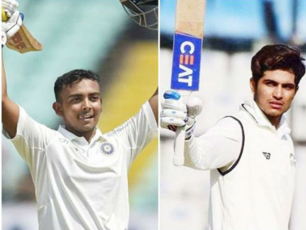 పృథ్వీషా ఇన్.. శుభ్‌మన్ ఔట్..