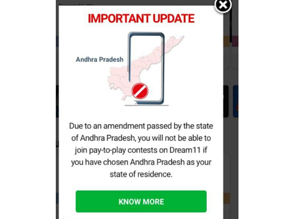IPL 2020 official sponsor Dream11 banned in Andhra Pradesh?
