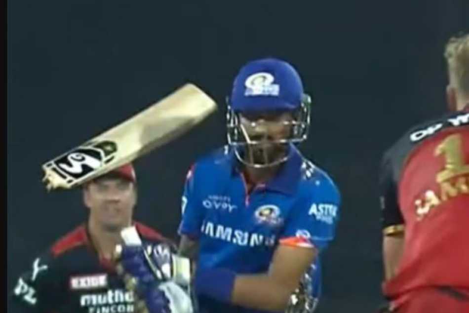 IPL 2021, MI v RCB: Krunal Pandyas bat broken by Kyle Jamiesons yorker IPL 2021, MI v RCB: Krunal Pandyas bat broken by Kyle Jamiesons yorker