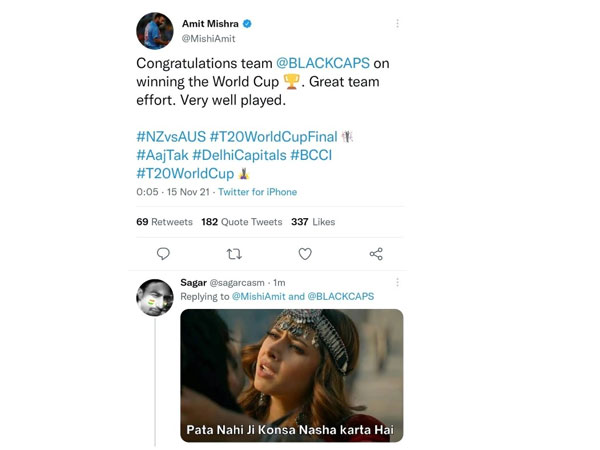 Amit Mishra brutally trolled after he mistakenly congratulates New Zealand for winning T20 WC