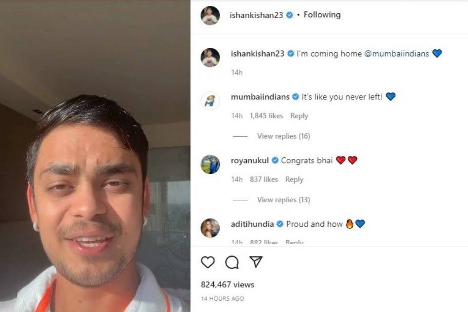  Ishan Kishan’s Girlfriend Aditi Hundia Reacts After Mumbai Indians Lap Him up For Rs 15.25 Crore