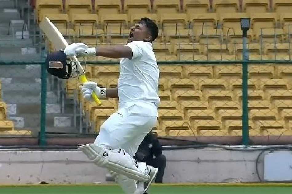  Sarfaraz Khan got emotional after he scored Century in Ranji final against Madhya Pradesh 