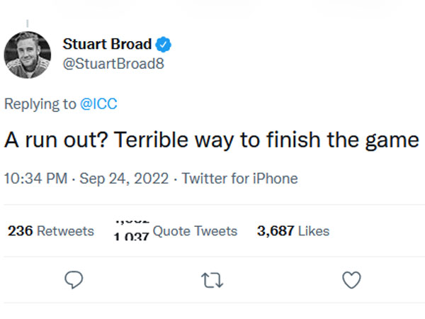 IND W vs ENG W 3rd ODI: Stuart Broad reacts on Charlie Deans run-out by Deepti Sharma