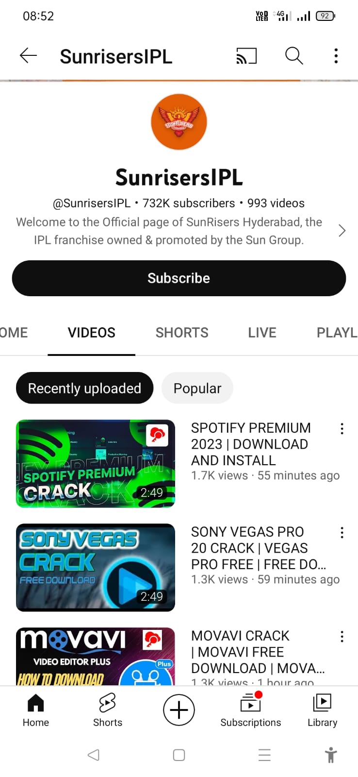  IPL 2023: SRH YouTube channel Hacked? 29 videos uploaded in last six hours