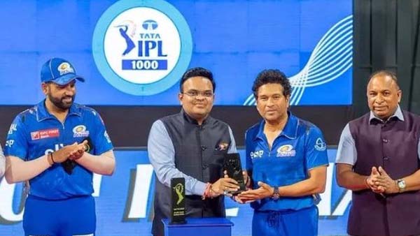 IPL 1000th match: Rohit Sharma, Sanju Samson and Sachin Tendulkar presented with mementos