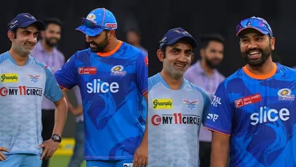 Gautam Gambhir hugs Rohit Sharma 