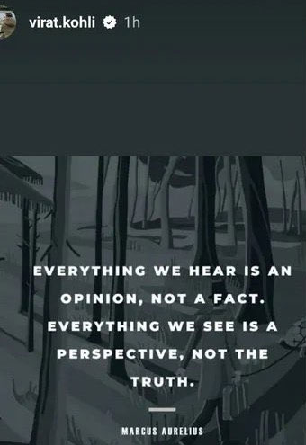 Virat Kohli Insta Post