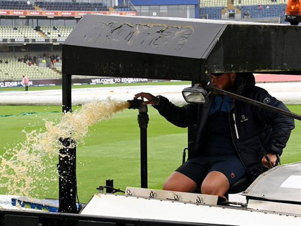 The sun is out now at the Edgbaston