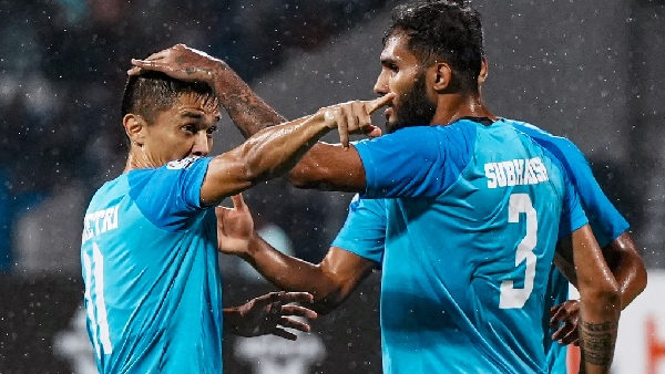 INDvsPAK players fight on field during SAFF Championship match