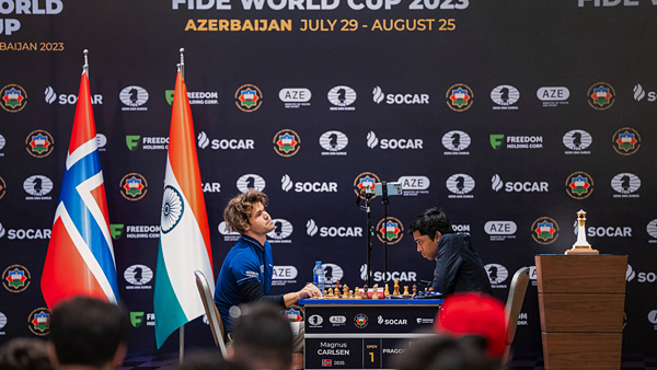 Praggnanandhaa and Magnus Carlsen agree to draw after 30 moves