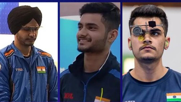 India win gold in Mens 10m Air Pistol Team event