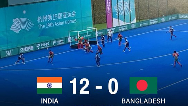 Indian hockey team thrashes Bangladesh in their last group game