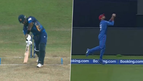  AFG vs SL: Mohammad Nabi takes a magnificent running catch in World Cup 2023