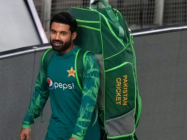 Pakistans Mohammad Rizwan attends a practice session