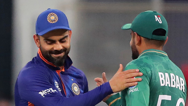 World Cup 2023 INDvsPAK Virat Kohli gifts his signed jersey to Babar Azam