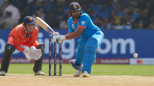 IND vs NED: Rohit Sharma becomes first Indian Captain to have scored 500 plus runs in a WC edition.
