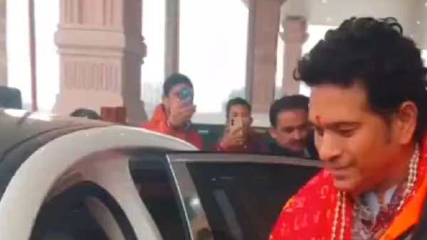 Star cricketers Sachin, Kohli and Jadeja at Ayodhya Prana Pratishtha ceremony