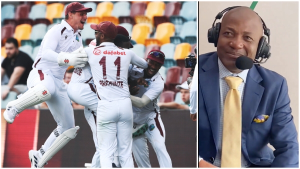West Indies sensational win at Gabba. Brian Lara emotional with tears West Indies sensational win at Gabba. Brian Lara emotional with tears