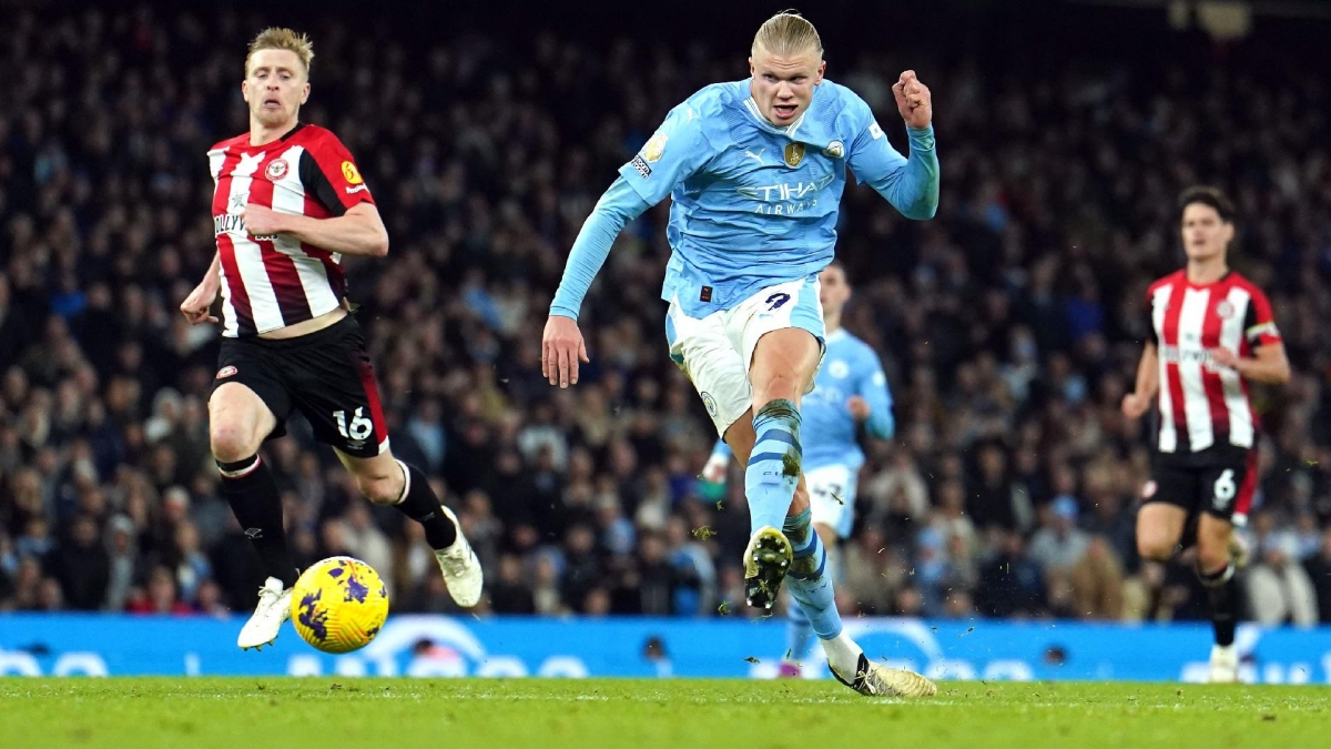 Erling Haaland fires home Manchester Citys winner