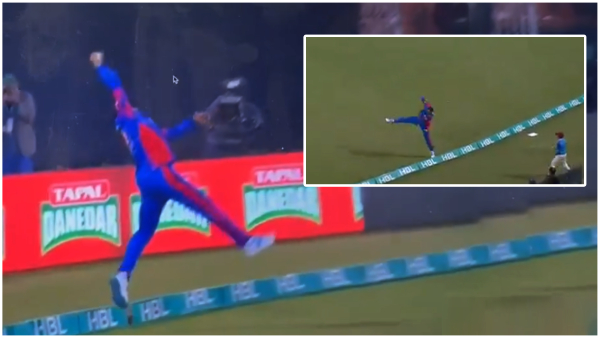 Pollard double smart in PSL.. taking stunning catch with one hand and rain of sixes