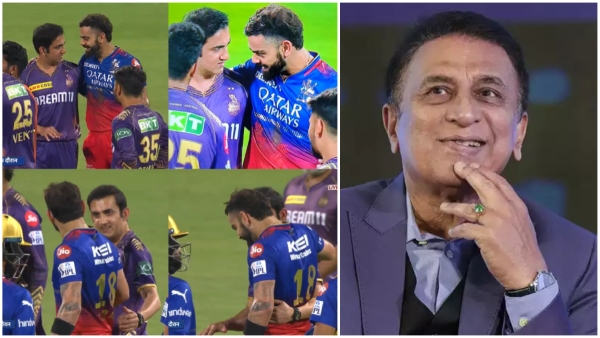 IPL 2024 RCB vs KKR Sunil Gavaskar reacts on Virat Kohli and Gautam Gambhir hug