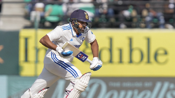 Rohit Sharma s trade-mark pull shot for six leaves Mark Wood stunned in Dharamshala Test