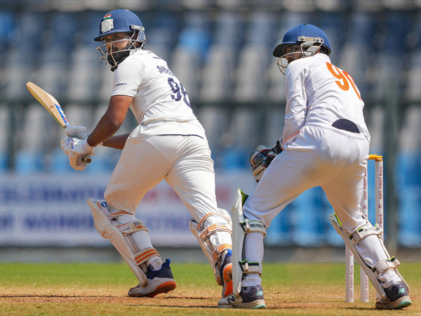 Heart break for Shreyas Iyer lost his grip on the bat and misses century Video