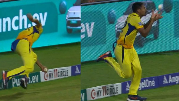 MI vs CSK Mustafizur Rahman takes stunning catch at the boundary to remove Suryakumar Yadav for duck MI vs CSK Mustafizur Rahman takes stunning catch at the boundary to remove Suryakumar Yadav for duck