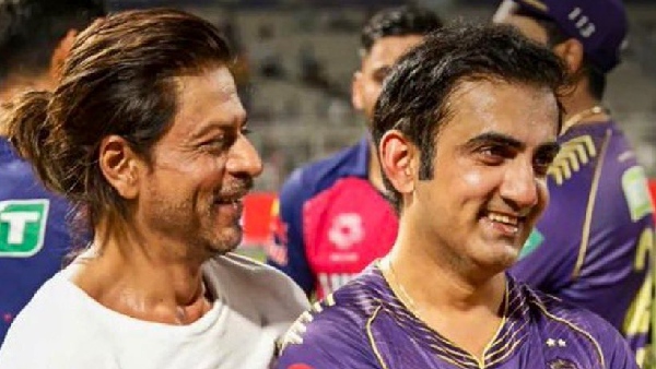 Shah Rukh Khan consoles Gautam Gambhir in dressing room after RR beat KKR by 2 wickets in IPL 2024