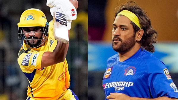 MS Dhoni s reaction from dugout when Ruturaj Gaikwad hit class six in IPL 2024 match against MI