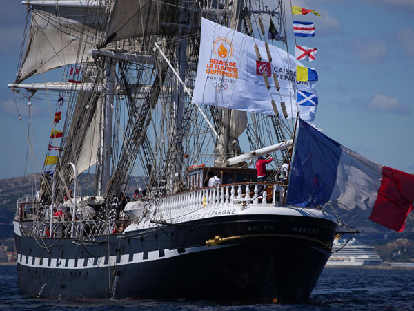 Paris Olympics 2024 Olympic flame arrives in Marseille