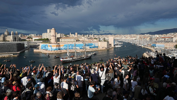 Paris Olympics 2024 Olympic flame arrives in Marseille