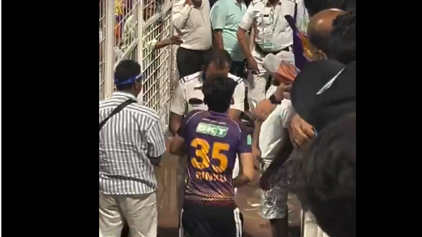 IPL 2024 Police Recovers Match Ball from Fan Who Tried to Steal it During KKR vs MI Match IPL 2024 Police Recovers Match Ball from Fan Who Tried to Steal it During KKR vs MI Match