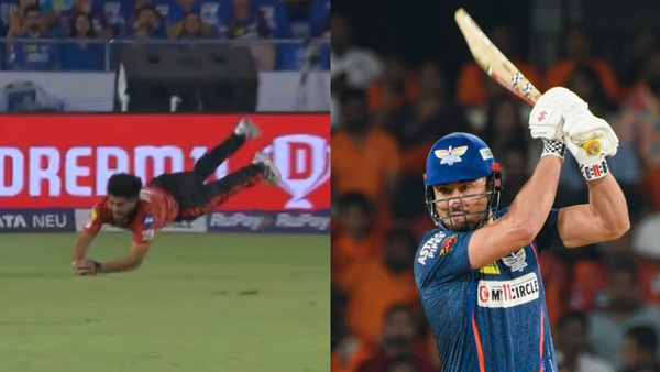 SRH vs LSG Sanvir Singh takes brilliant diving catch to send back Marcus Stoinis in IPL 2024