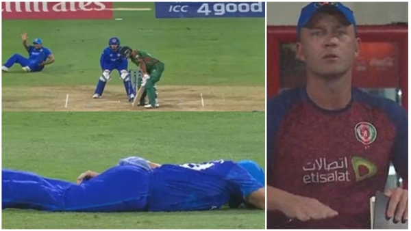 Gulbadin Naib s Dramatic Fall After Afghanistan Coach s Rain Call Video goes viral