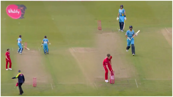 PAK s Shan Masood survives despite being hit-wicket and run out in same ball