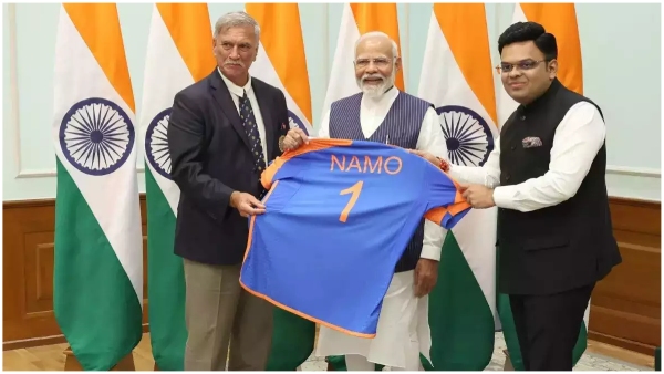 BCCI Gifts Team India Jersey to PM Modi Revealing the Jersey Number