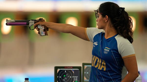 Paris Olympics 2024 Manu Bhaker wins bronze in women s 10m air pistol
