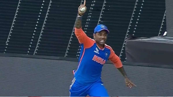 Suryakumar Yadav s Stunning Catch Headlines ICC s Top Picks For best catches of T20 World Cup 2024