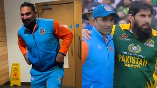 WCL 2024 Yuvraj Singh roasting and acting of Misbah-ul-Haq Video goes viral