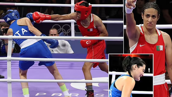 Paris Olympics 2024 Social media users slams Imane Khelif beats Angela Carini in 46 seconds