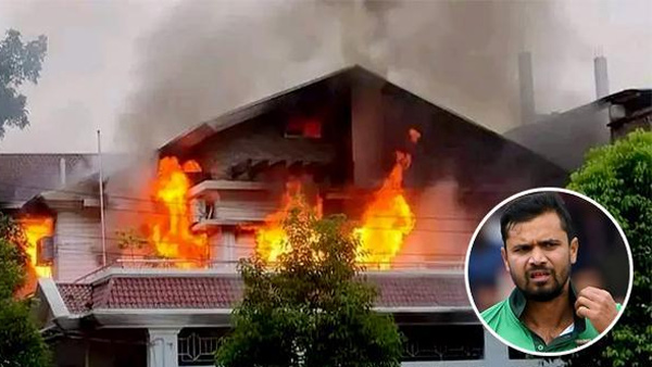 Former Bangladesh Captain and MP Mashrafe Mortaza s house set to fire in Dhaka