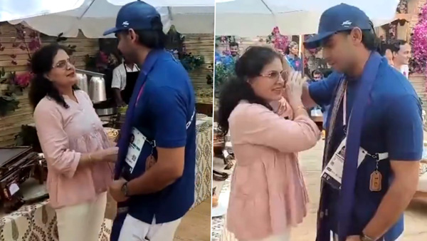 Netizens asks internet Rishta pakka after Manu Bhaker s mother meets Neeraj Chopra Video goes viral Netizens asks internet Rishta pakka after Manu Bhaker s mother meets Neeraj Chopra Video goes viral