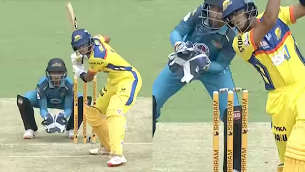 A video of Rahul Dravid s son Samit Dravid hitting a six is going viral on social media